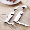 6 in 1 Folding Outdoor Tableware Survival Set Tools Cutlery Knife Fork Spoon